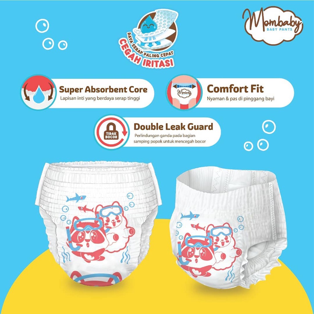 Mombaby Pants S M L XL XXL - Popok Bayi Renceng Diapers Popok Satuan