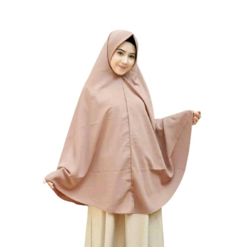 Jilbab Jumbo Khimar Wollpeach Pet Xxl/Hijab Syar'i Jumbo Non Tali