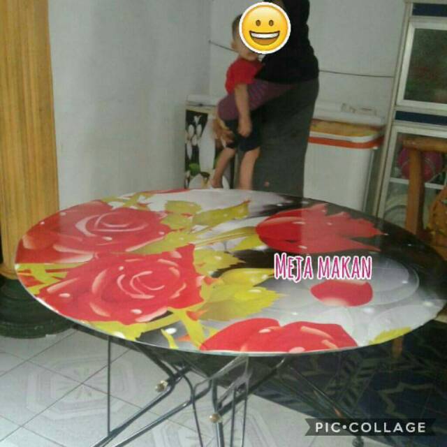 Stiker Meja Makan Lingkaran