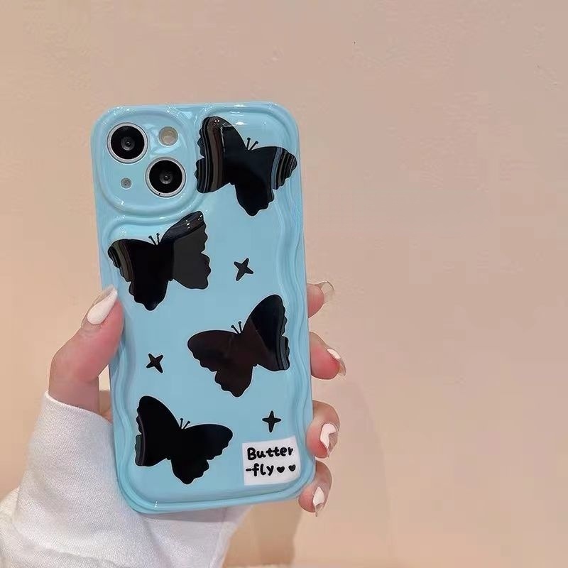 Case Motif Kartun Butterfly Untuk iPhone 12 13 11 Pro Max X Xs Max Xr wobt