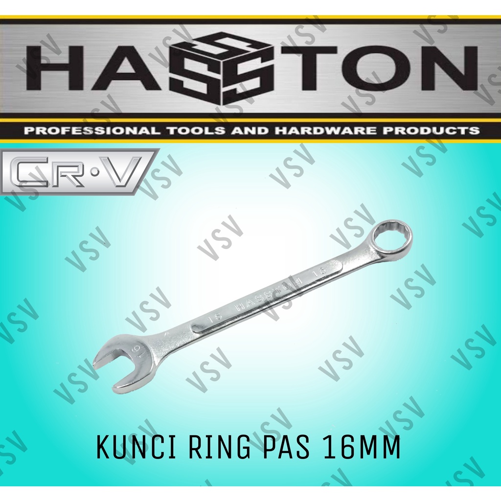 HASSTON Kunci Ring Pas 16mm Combination Wrench 16mm Ringpas 16mm Spanner