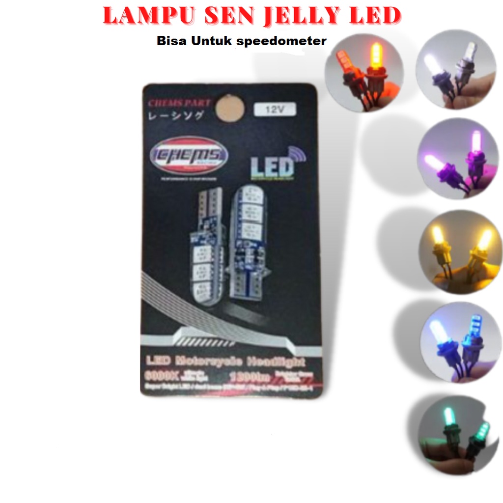 2pcs Lampu Sen Sein Senja Jelly Led Warna Merah,Biru,Kuning,Hijau,Putih,Pink Bsa Untuk SpeedoMeter