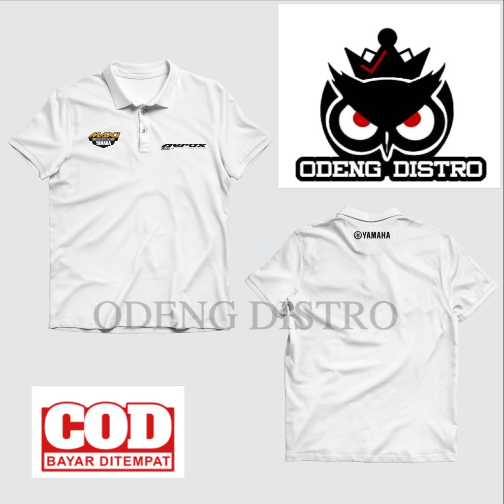 Polo Shirt Kaos Polo Motor Yamaha Aerox 155 Vva Maxi Kaos Otomotif Baju Kerah Keren Distro Murah Cas