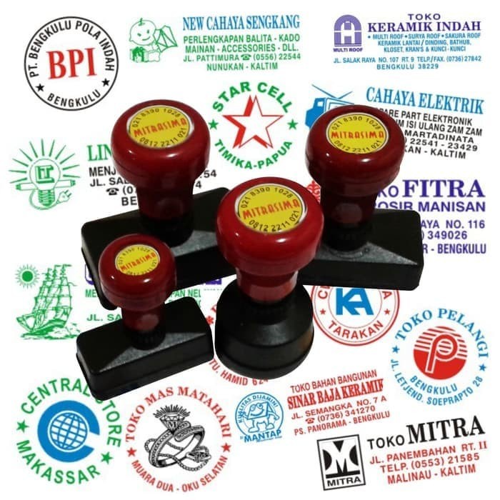 

stempel otomatis 2 warna