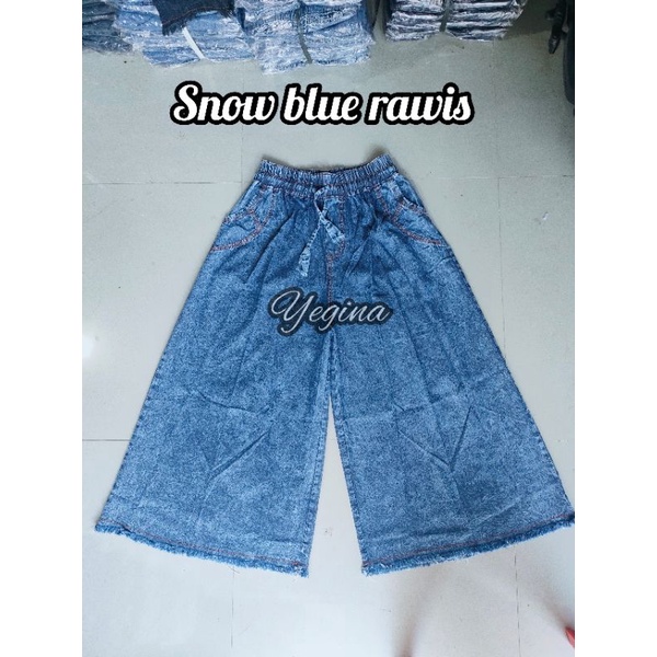 Kulot Snow Jeans Ukuran Jumbo dan standar model rawis/celana wanita high waist/jeans wanita pinggang karet