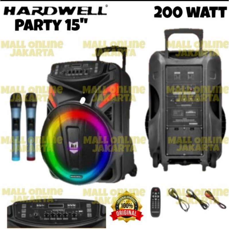 Speaker aktif hardwell Party 15 portable bluetooth active 15 inch party15