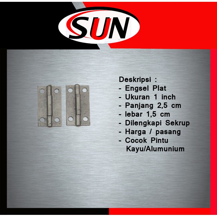 Engsel Plat 1 Inch 2 Cm Pintu Triplek Kandang Alumunium