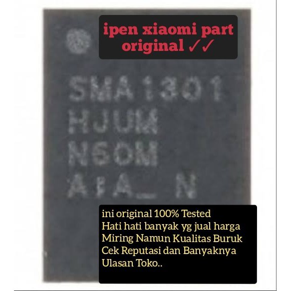 IC Audio Sma1301 Samsung A10 S10 Original New Tested Sma 1301