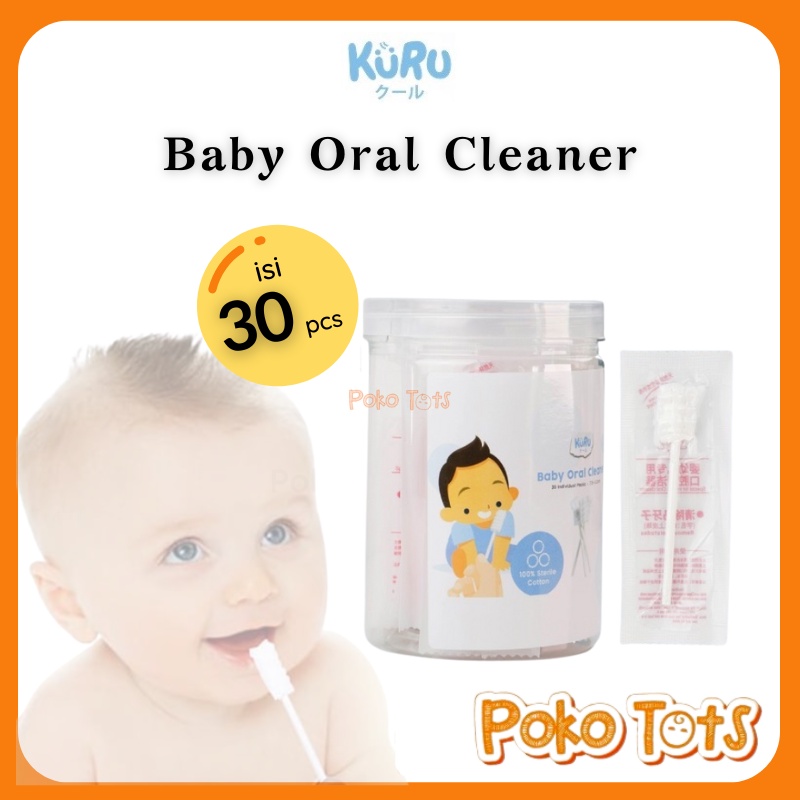 Kuru Baby Oral Cleaner 30pcs Pembersih Lidah Gigi Gusi Mulut Bayi WHS