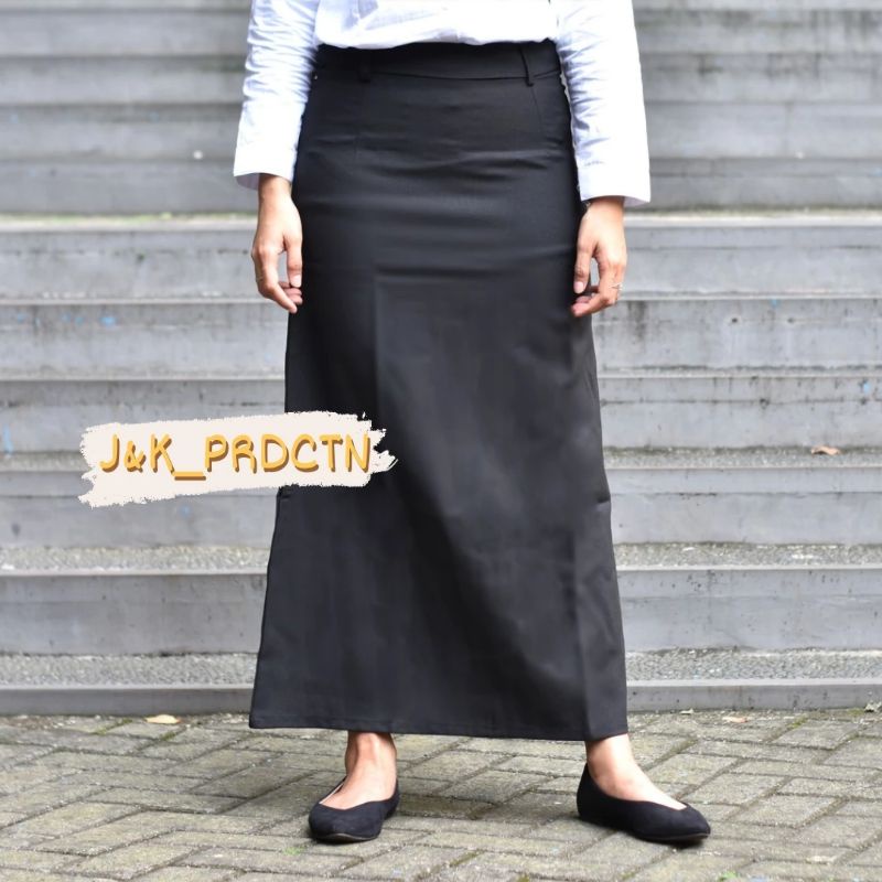 ROK KERJA WANITA ROK A LINE / ROK HITAM OSPEK FORMAL