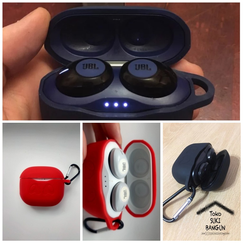 Casing JBL Tune 120 TWS T120 Case Silicone Cover + Carabiner JT120C-001
