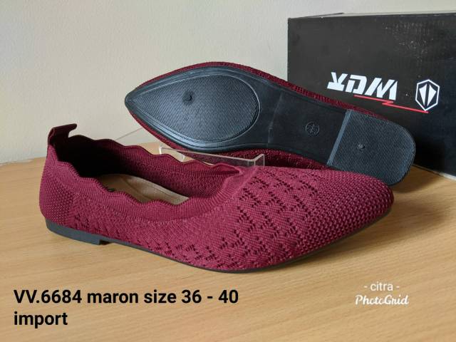 Sepatu flat import kode VV6684