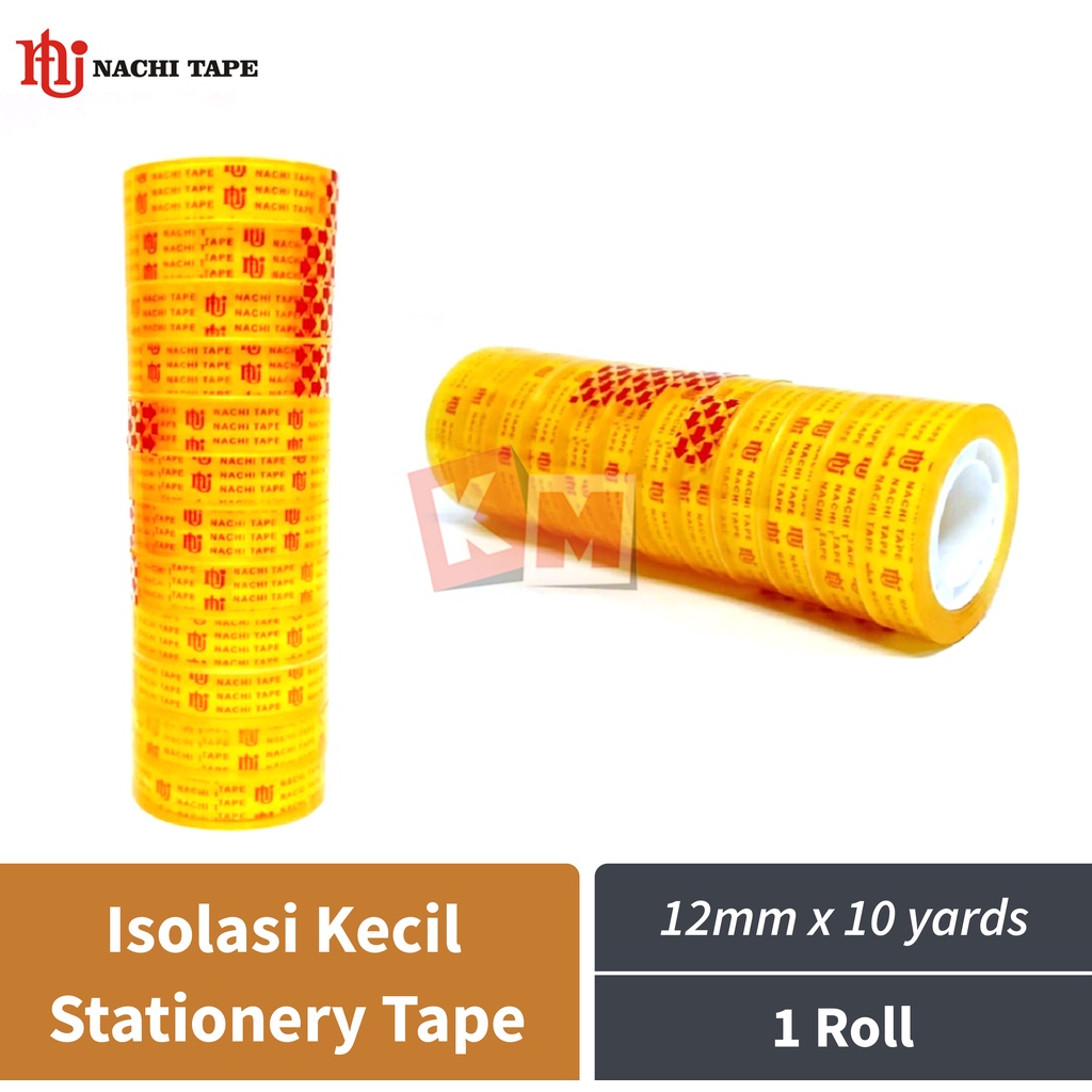 Isolasi Selotip Nachi Kuning 12 mm / 1/2 Inch x 10 Yard