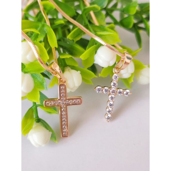 Kalung salib Import Xuping asli lapis emas 18k