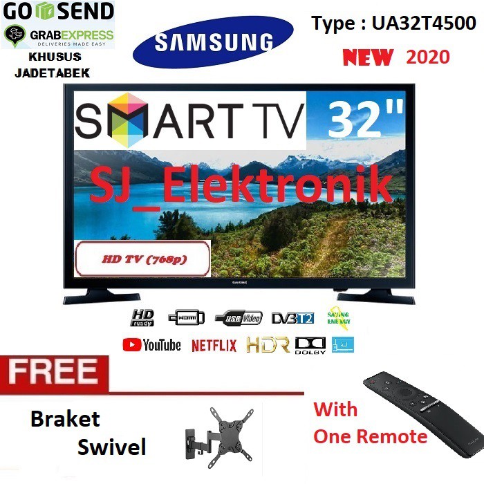 Braket Swivel Led Tv Samsung 32 Inch Ua32t4500 32t4500 Hdtv Smarttv Hdmi Usb Shopee Indonesia
