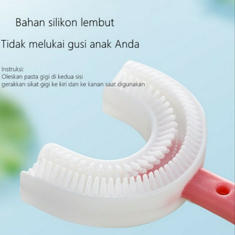 Sikat Gigi Anak Bahan Lembut Sikat Gigi U bentuk Huruf U Toothbrush