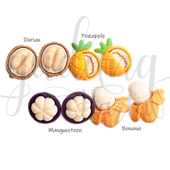 Anting Mini Stud Dan Jepit Tropical Fruits Earring Banana GH 203687