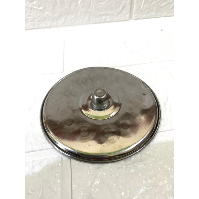 Tutup gelas jumbo stainless steel diameter 10cm tebal