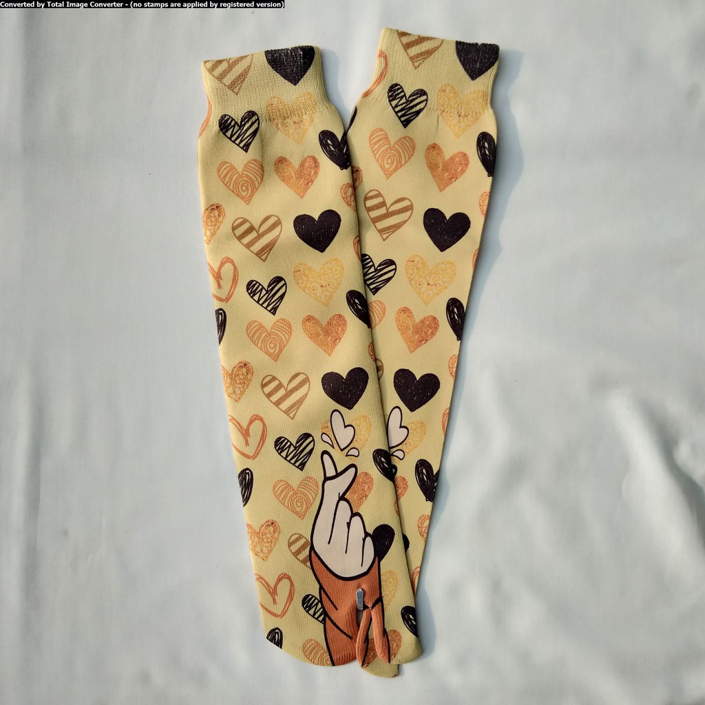 Premium Kaos Kaki Jempol Printing Muslimah  Kaos Kaki Motif Wanita Dewasa Panjang Sebetis-4