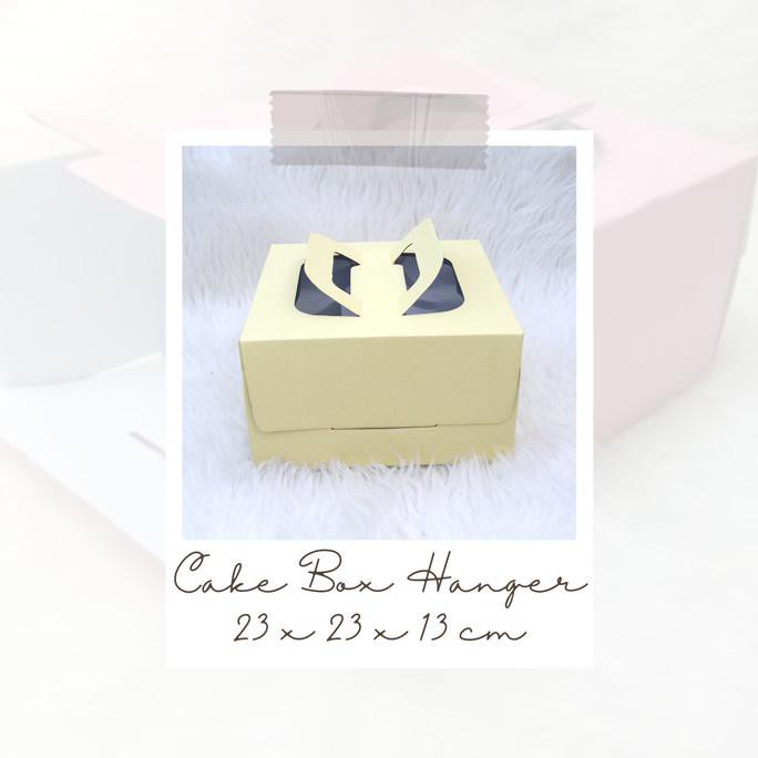 

kotak Cake / Kotak Kue / Packaging 23 x 23 x 13 cm Warna Kuning muda