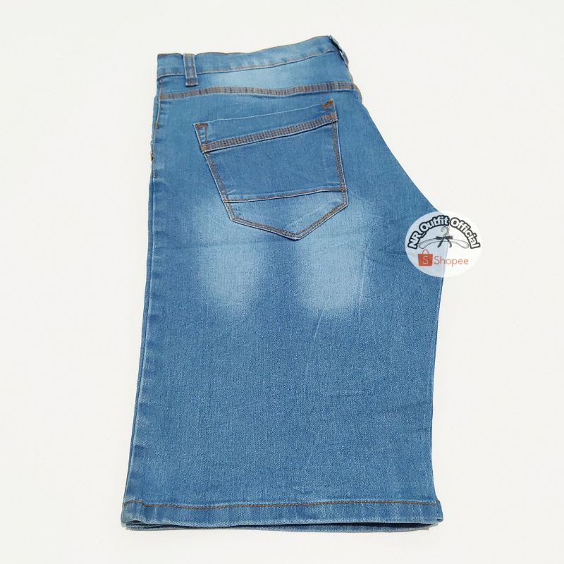 Celana Jeans Pendek Cowok Slim Fit Skinny Stretch Pria Size 27-38 NR_Outfit Official COD