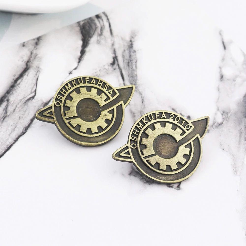 LANFY Cosplay Accessories Game Steins Gate Jewelry Gift Makise Kurisu Labmen The Destiny of The Stone Door Cosplay Badge Women Men Costume Props Anime Brooch Lapel Pin Labmen Brooch Pins