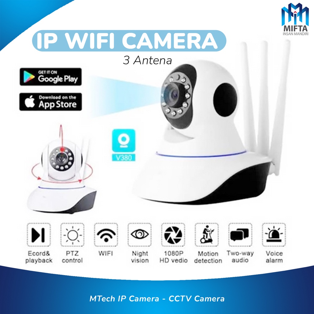 CCTV WIFI IP CAMERA HD 1080P 3 ANTENA / IP CAMERA HD YOOSEE / CCTV CAM