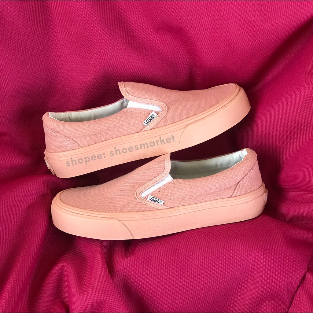 OBRAL SEPATU VANS SLIPON FULL PEACH WOMAN