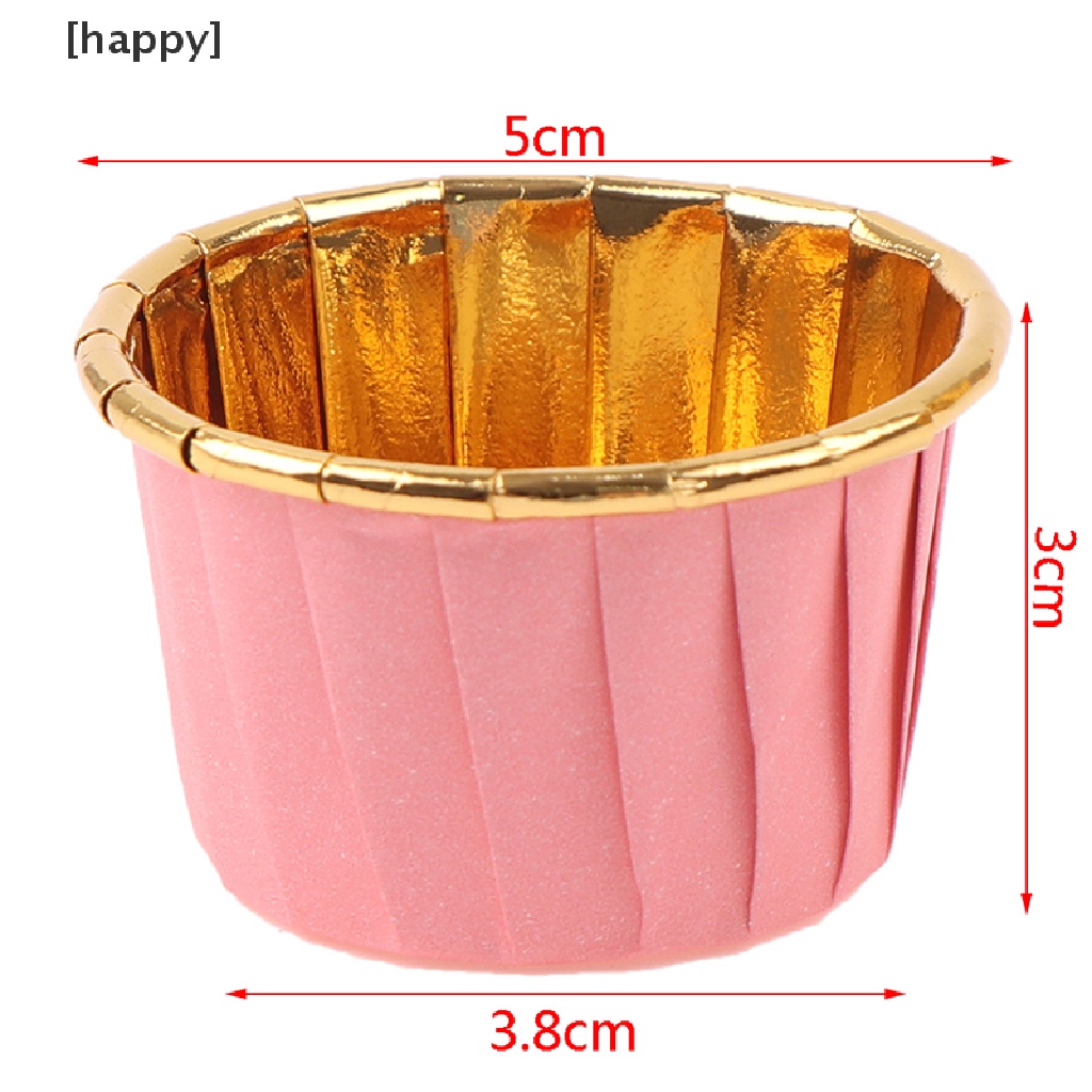 HA 50PCS/Pack Cupcake Liner Cake Wrappers Baking Cup Tray Case Cake Paper Cups ID