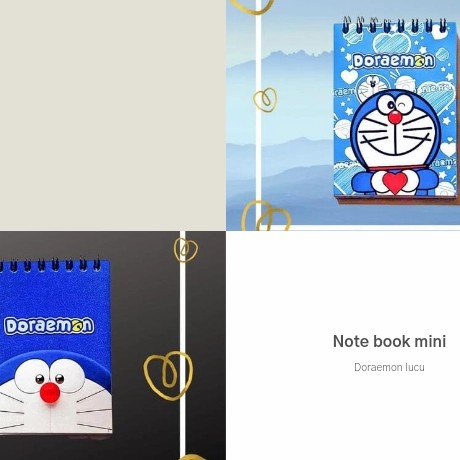 mini notebook, memo, buku catatan kecil doraemon