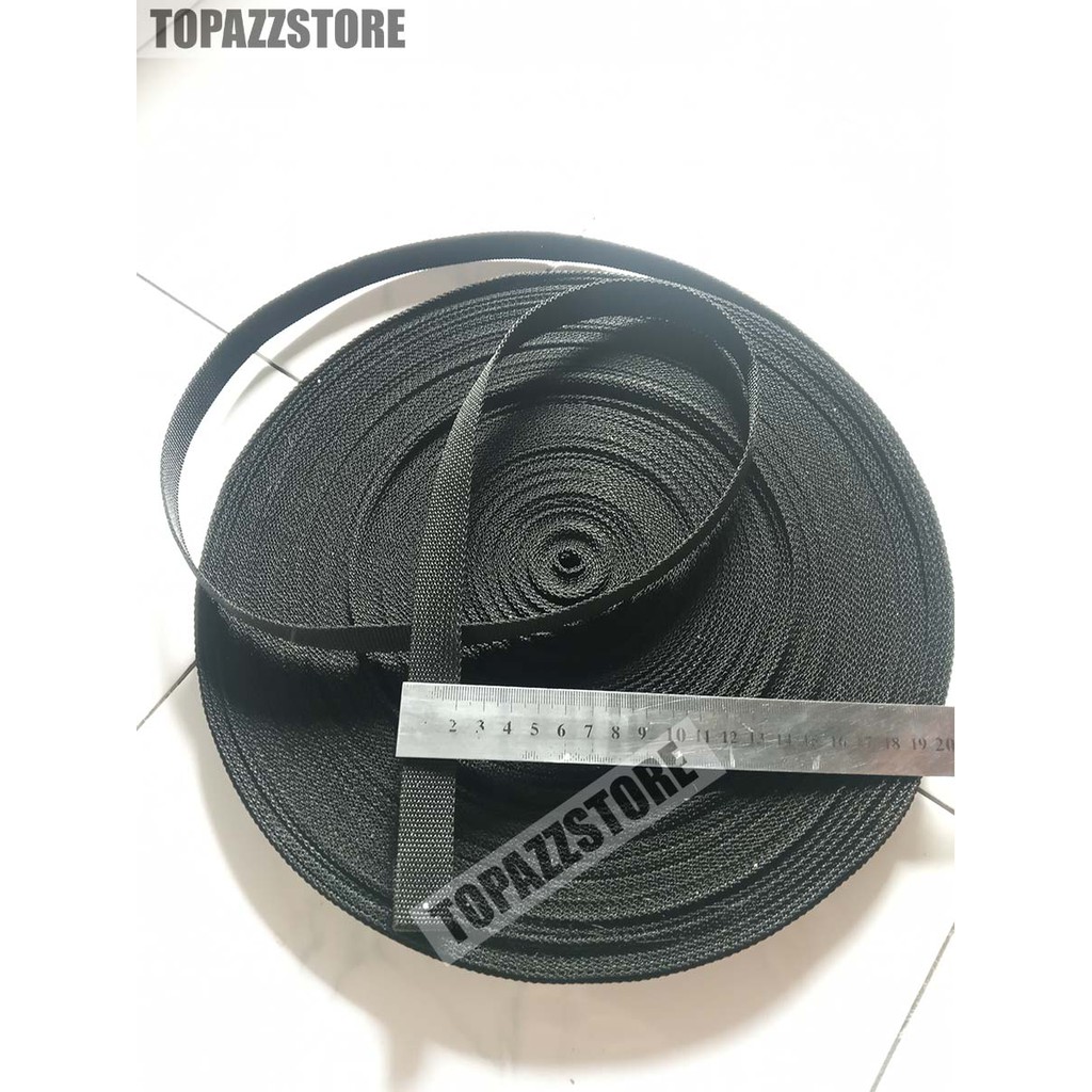 

Tali Webbing Tas 2 cm 50 Meter Warna Hitam Tebal Rapat ARBBL2ROL Bisband Tas Per Roll