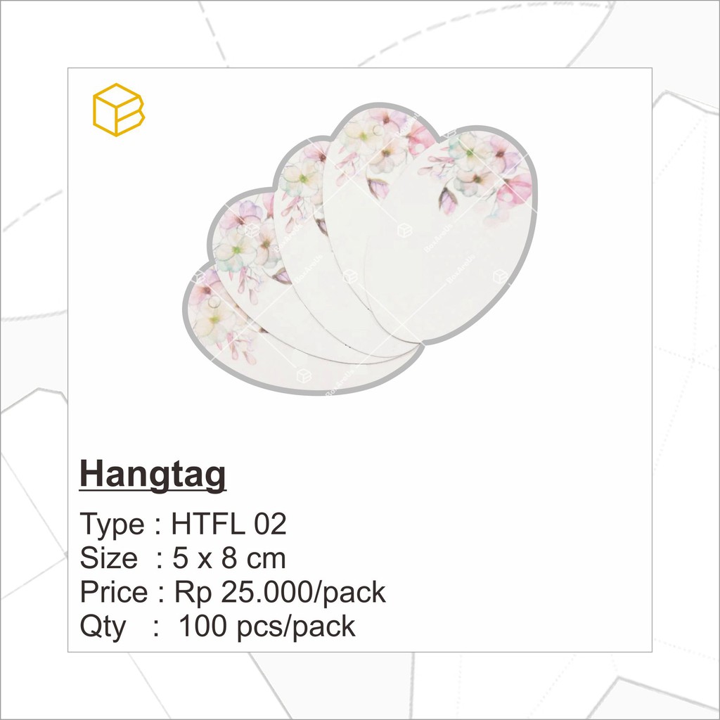 HANGTAG FLOWER (100pcs) | Hangtag Paper Motif Flower