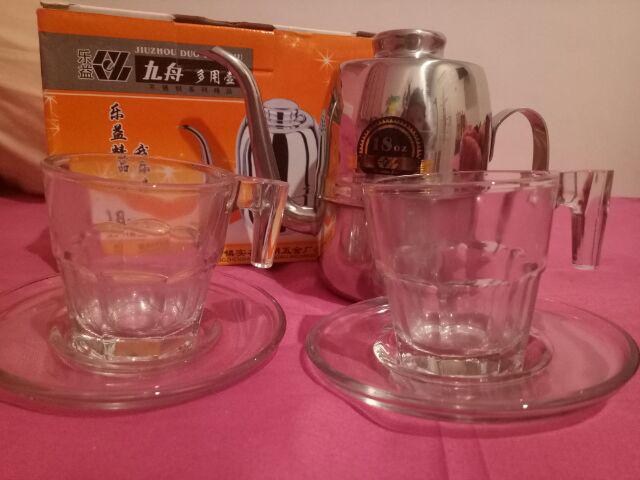 Gelas Espresso Set Dengan Piring Tatakan 80ml