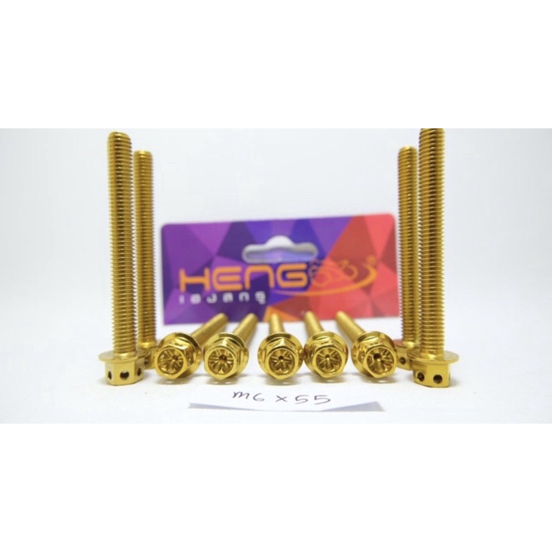 baut probolt flower gold silver HENG THAILAND m6x55 6x55 drat 10 panjang 5,5cm