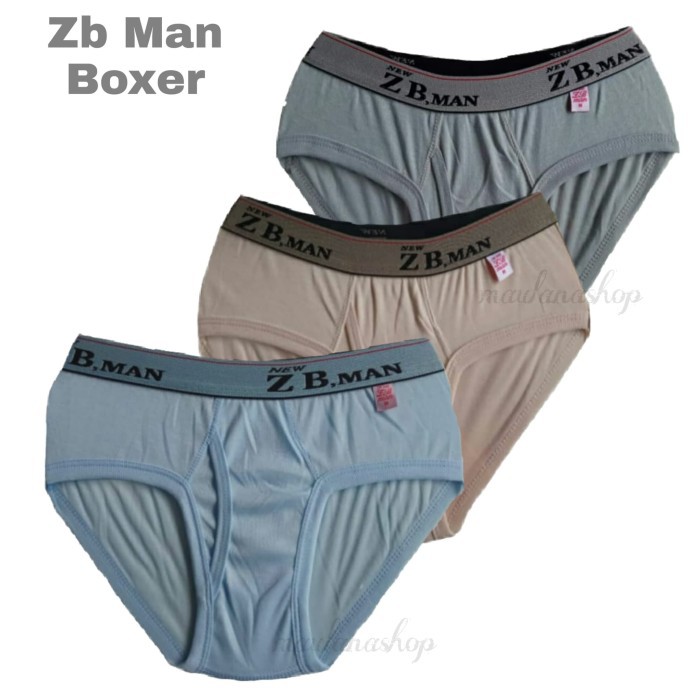 (12pcs) Celana Dalam Pria I Zb Man Karet Boxer