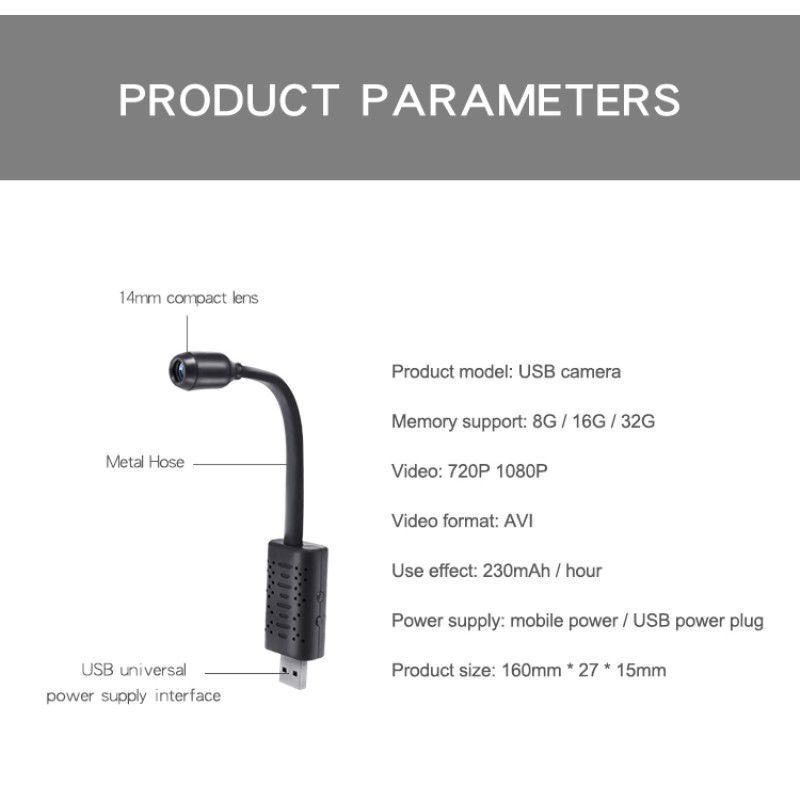 COD IP CAMERA SPY CAM CCTVV MINI WIFI USB CAMERA DENGAN DETEKTOR