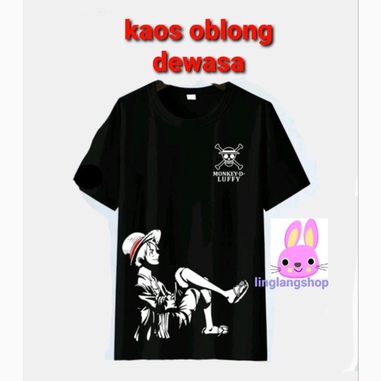 kaos pria dewasa pakaian  L / XL oblong COD atasan cowok laki laki Luffy