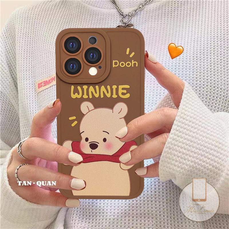 Oppo A16 A54 A15 A12 A5s A7 A35 A15s A11K Y12i Y21 2021 Y21s Y20 Y20i Y12 Y33s Y12s Y20i C25s C12 C25 C15 A12 M12 Y17 Y15 Y11 Narzo 20 Narzo 30A Cartoon Disney Soft Tpu Winnie the Pooh Ultra Hybrid Shock Resistant Soft Case-3