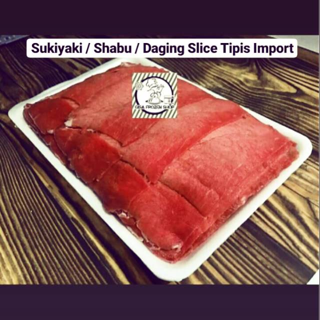 

Sukiyaki / Yakiniku /Daging tipis premium 500 gram