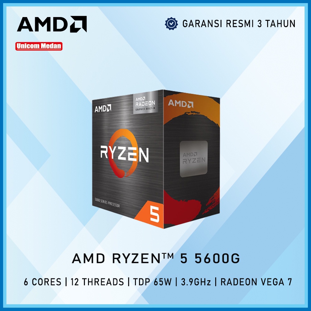 AMD Ryzen 5 5600G 6-Core 12-Threads 3.9GHz Radeon Vega 7