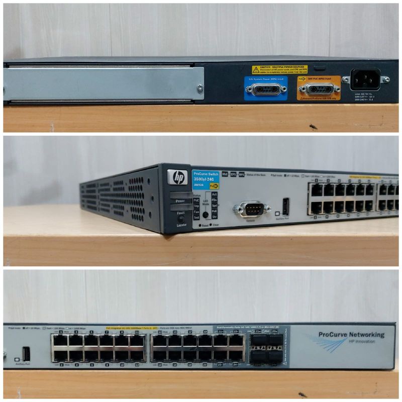 Switch Hp ProCurve 3500yl-24G-PWR 24 Port PoE Gigabit 1G Switch Layer3 J8692A