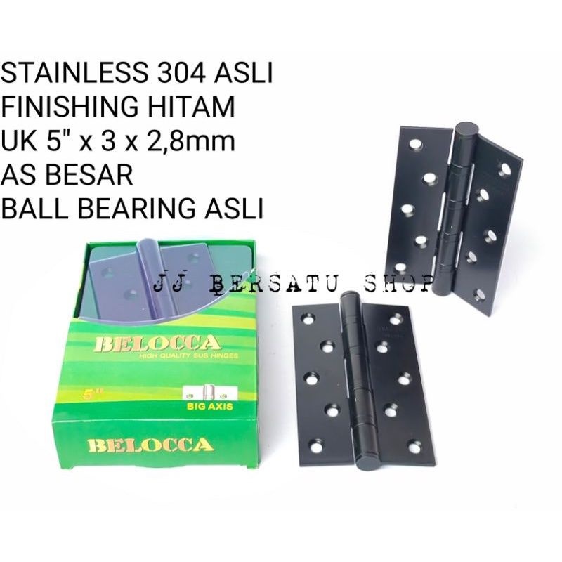 Engsel pintu stainless 5 inch HITAM