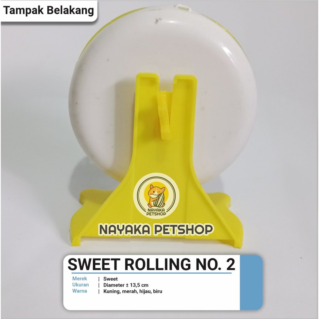 Sweet Rolling No. 2 Hamster Jogging Ball Mainan Bola Roda Wheel Kincir Putar Hewan