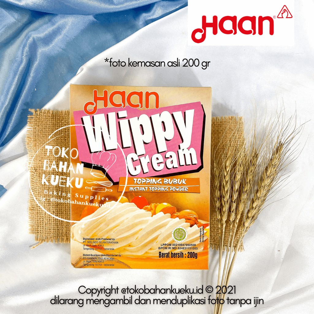 

HAAN Wippy Cream 200 gr Krim Instant Topping Bubuk Powder