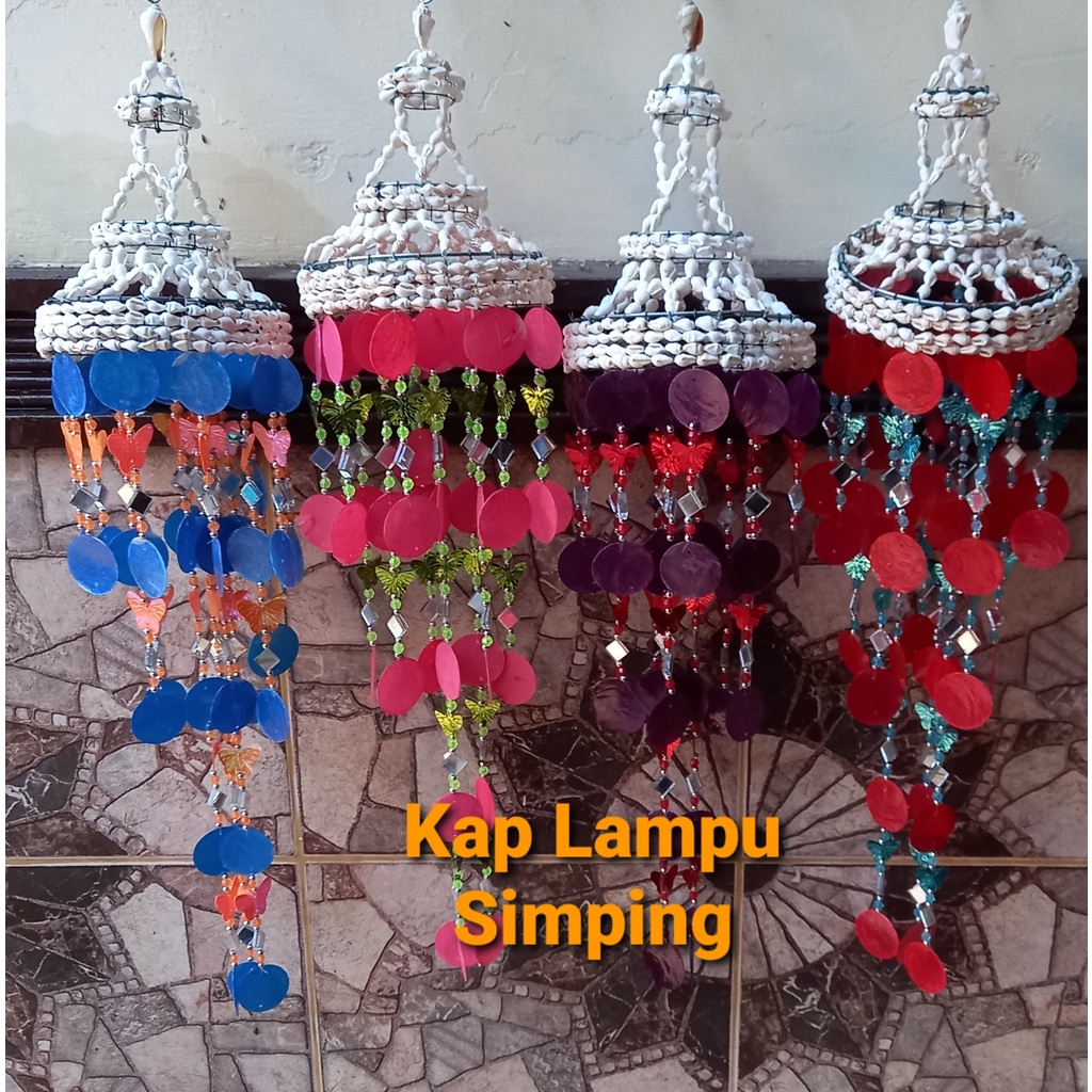 Hiasan Kap Lampu  Kerang Simping