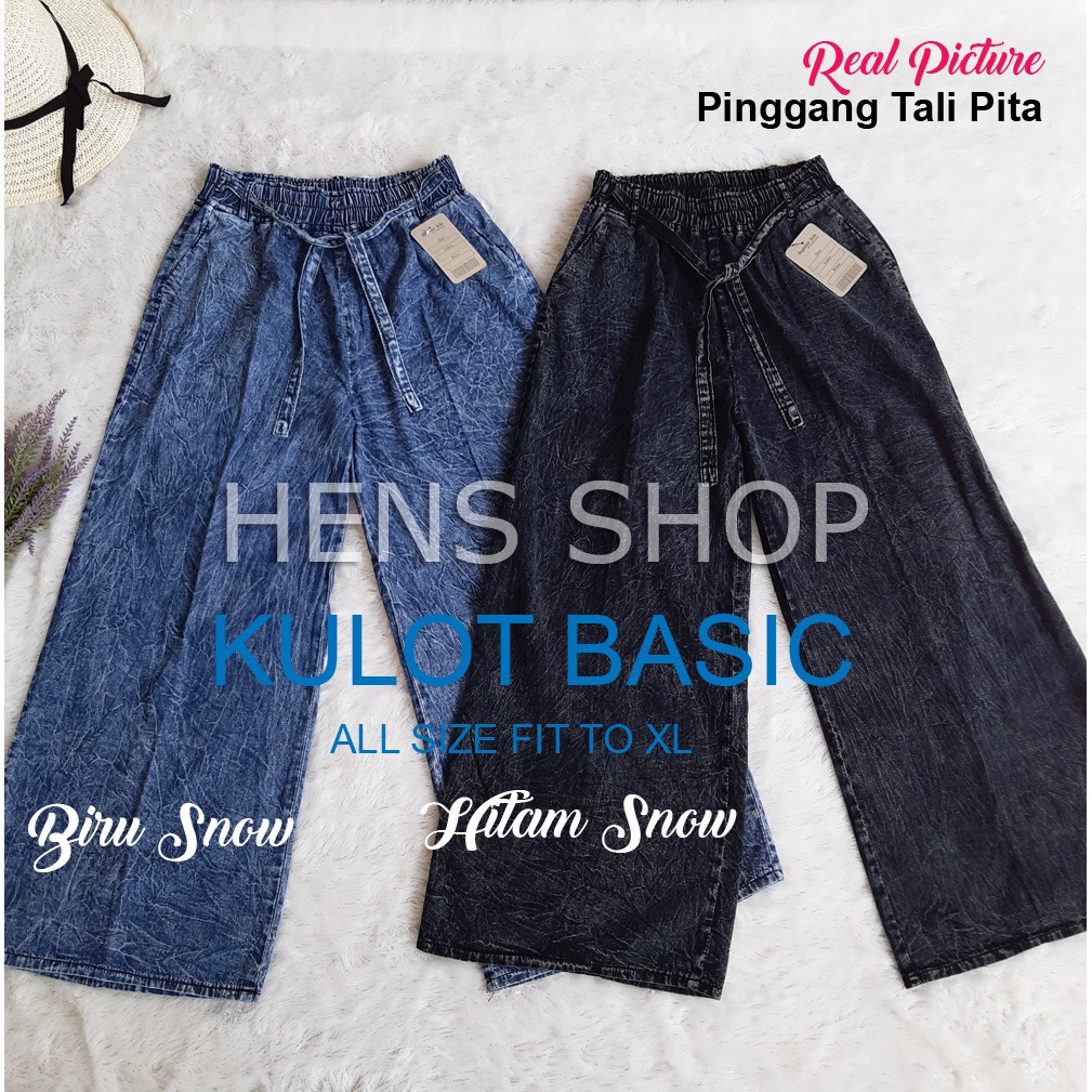 KULOT BASIC JEANS POLOS XL DAN JUMBO 4L