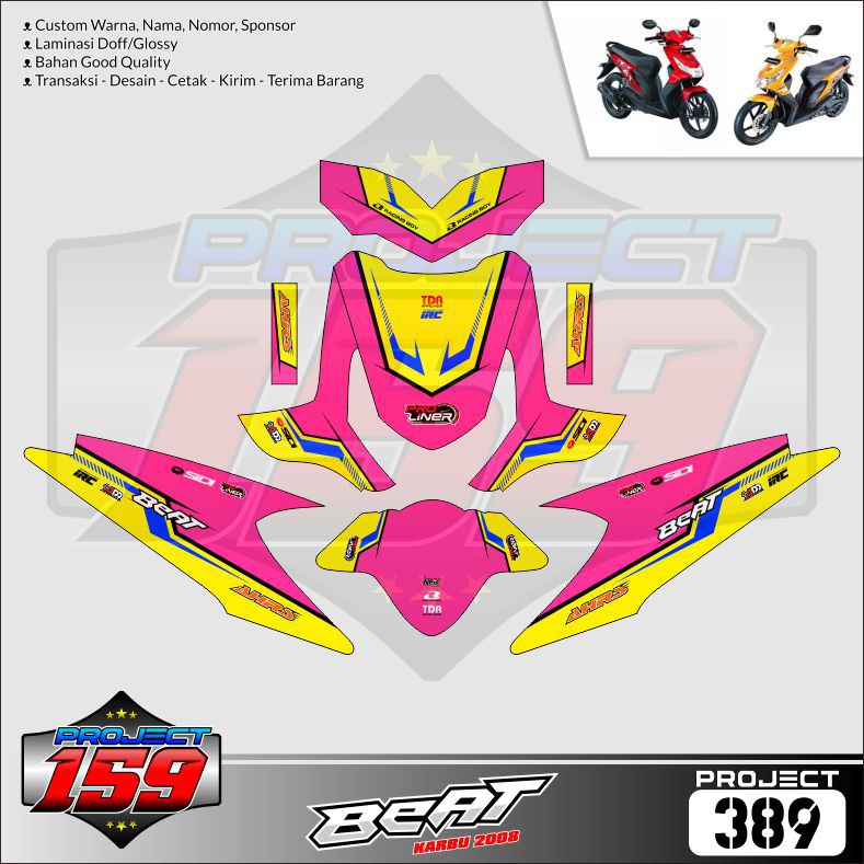 Sticker Decal Beat Karbu 2008 - Project 389 Road Race Livery
