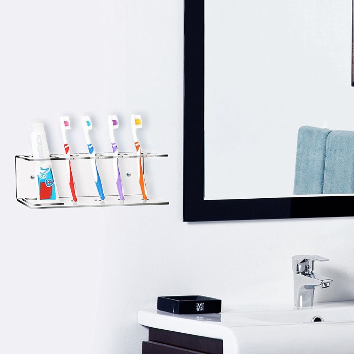 Acrylic Toothbrush &amp; Toothpaste - Tempat Sikat dan pasta gigi Akrilik