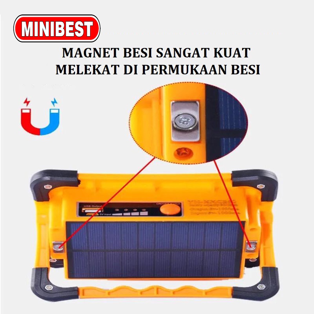 MB LAMPU SOROT LED SOLAR CELL multifungsi 50w -100w batre dan solar LAMPU CAMPING