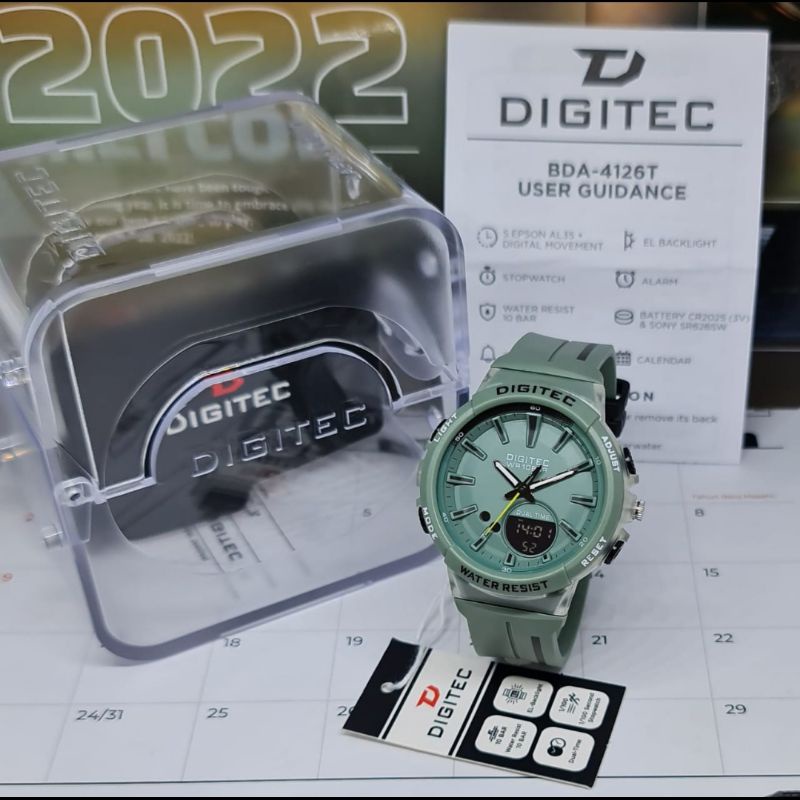 Jam Tangan Wanita Analog DIGITEC BDA-4126T Rubber Original